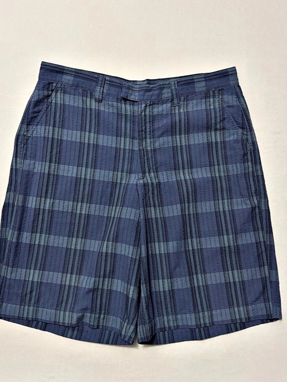 Patagonia Men’s Plaid Shorts in Blue & Green Waist 33 Like New